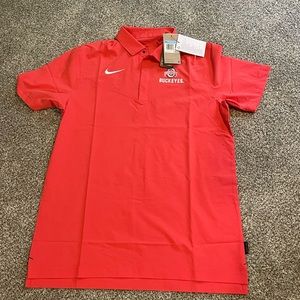 New w/tags Men’s Nike Medium Ohio State Dri-Fit Red Polo DN5631-657